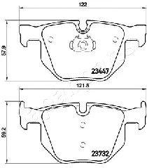 PP-0116AF JAPANPARTS Комплект тормозных колодок, дисковый тормоз (фото 2)