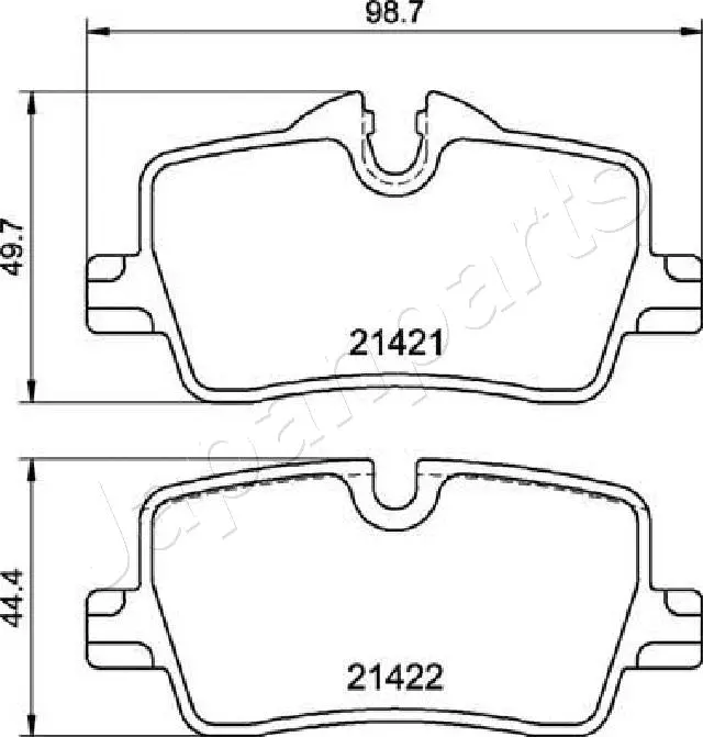 PP-0122AF JAPANPARTS Комплект тормозных колодок, дисковый тормоз (фото 2)