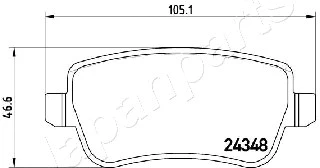 PP-0212AF JAPANPARTS Комплект тормозных колодок, дисковый тормоз (фото 2)