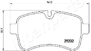 PP-0218AF JAPANPARTS Комплект тормозных колодок, дисковый тормоз (фото 2)