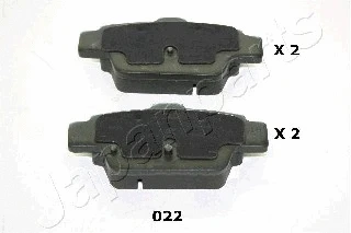 PP-022AF JAPANPARTS Комплект тормозных колодок, дисковый тормоз (фото 1)