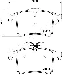 PP-0312AF JAPANPARTS Комплект тормозных колодок, дисковый тормоз (фото 2)