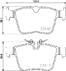 PP-0313AF JAPANPARTS Комплект тормозных колодок, дисковый тормоз (фото 2)