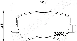 PP-0321AF JAPANPARTS Комплект тормозных колодок, дисковый тормоз (фото 2)