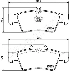 PP-0511AF JAPANPARTS Комплект тормозных колодок, дисковый тормоз (фото 2)