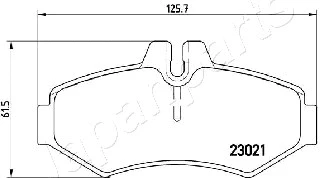 PP-0513AF JAPANPARTS Комплект тормозных колодок, дисковый тормоз (фото 2)