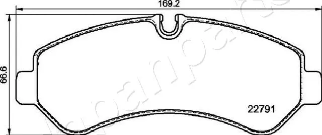 PP-0536AF JAPANPARTS Комплект тормозных колодок, дисковый тормоз (фото 1)