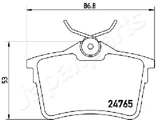 PP-0600AF JAPANPARTS Комплект тормозных колодок, дисковый тормоз (фото 2)