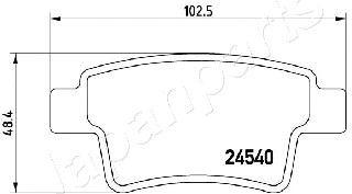 PP-0603AF JAPANPARTS Комплект тормозных колодок, дисковый тормоз (фото 2)