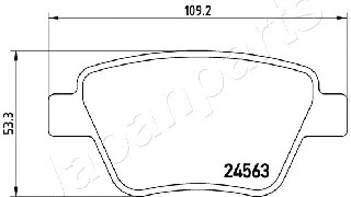 PP-0902AF JAPANPARTS Комплект тормозных колодок, дисковый тормоз (фото 2)