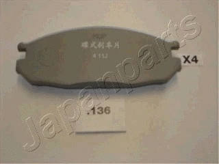 PP-136AF JAPANPARTS Комплект тормозных колодок, дисковый тормоз (фото 1)