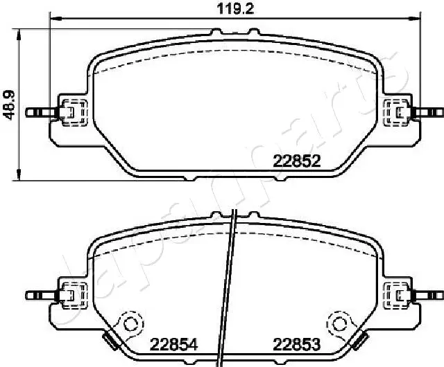 PP-416AF JAPANPARTS Комплект тормозных колодок, дисковый тормоз (фото 1)