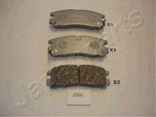 PP-594AF JAPANPARTS Комплект тормозных колодок, дисковый тормоз (фото 1)