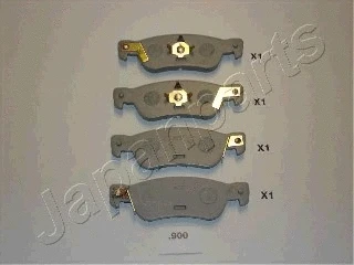 PP-900AF JAPANPARTS Комплект тормозных колодок, дисковый тормоз (фото 1)