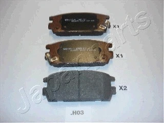 PP-H03AF JAPANPARTS Комплект тормозных колодок, дисковый тормоз (фото 1)