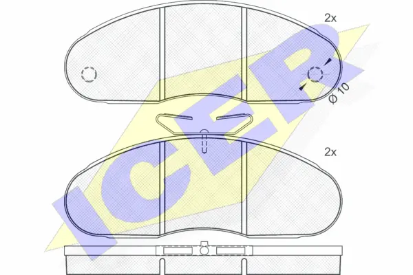 140316 ICER Комплект тормозных колодок, дисковый тормоз (фото 1)