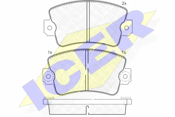 140365 ICER Комплект тормозных колодок, дисковый тормоз (фото 1)