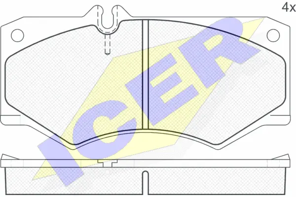 140405 ICER Комплект тормозных колодок, дисковый тормоз (фото 1)