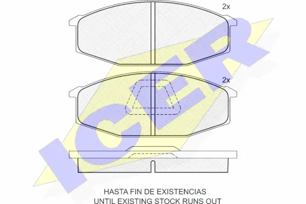 140441 ICER Комплект тормозных колодок, дисковый тормоз (фото 1)