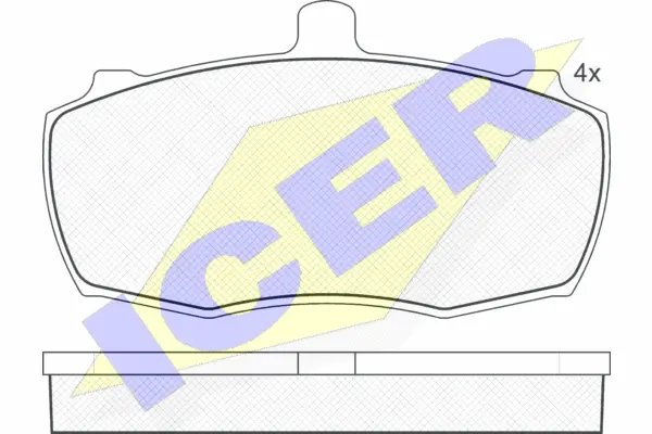 140503 ICER Комплект тормозных колодок, дисковый тормоз (фото 1)