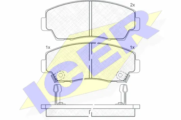 140636 ICER Комплект тормозных колодок, дисковый тормоз (фото 1)
