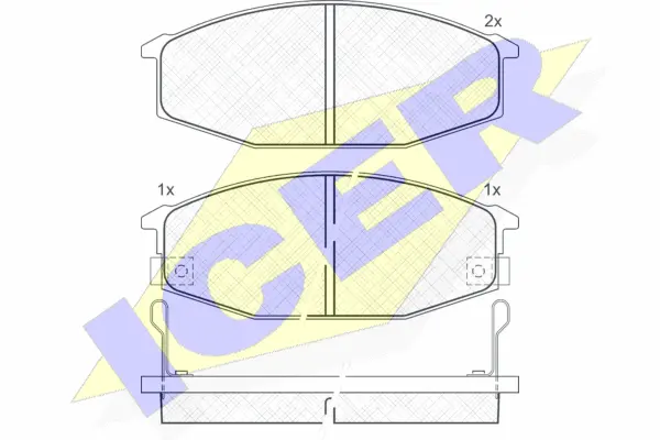 140637 ICER Комплект тормозных колодок, дисковый тормоз (фото 1)