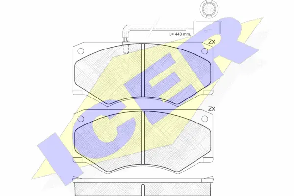 140731 ICER Комплект тормозных колодок, дисковый тормоз (фото 1)