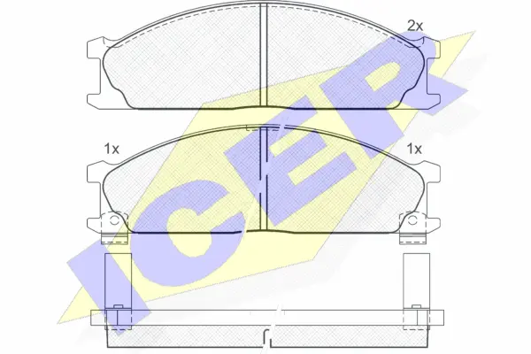 140885 ICER Комплект тормозных колодок, дисковый тормоз (фото 1)