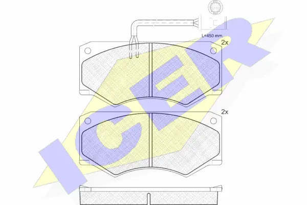 140904 ICER Комплект тормозных колодок, дисковый тормоз (фото 1)