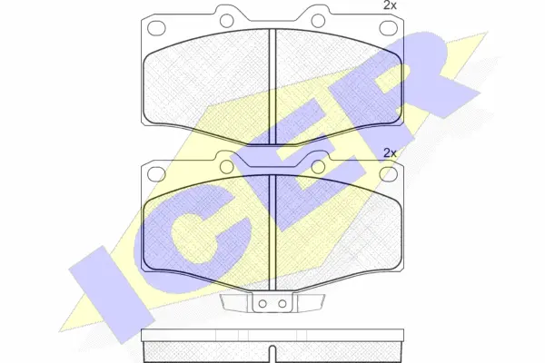 141006 ICER Комплект тормозных колодок, дисковый тормоз (фото 1)