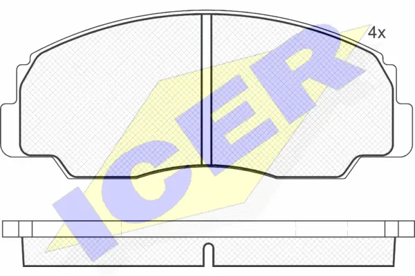 141021 ICER Комплект тормозных колодок, дисковый тормоз (фото 1)