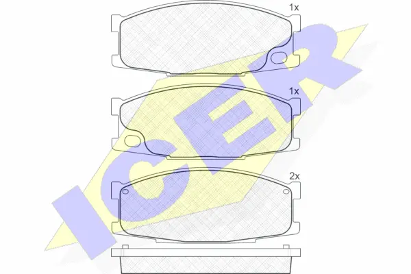 141504 ICER Комплект тормозных колодок, дисковый тормоз (фото 1)