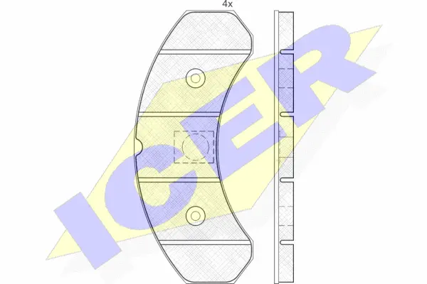 150430 ICER Комплект тормозных колодок, дисковый тормоз (фото 1)