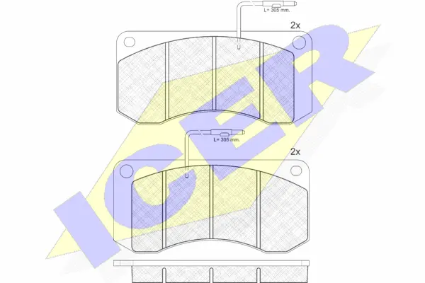 150659 ICER Комплект тормозных колодок, дисковый тормоз (фото 1)