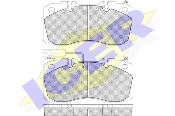 151161-203 ICER Комплект тормозных колодок, дисковый тормоз (фото 1)