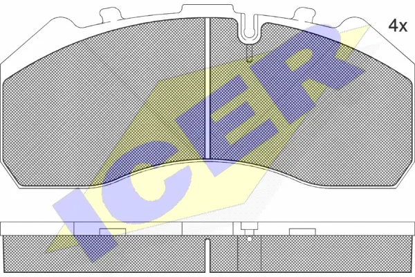 151193 ICER Комплект тормозных колодок, дисковый тормоз (фото 1)