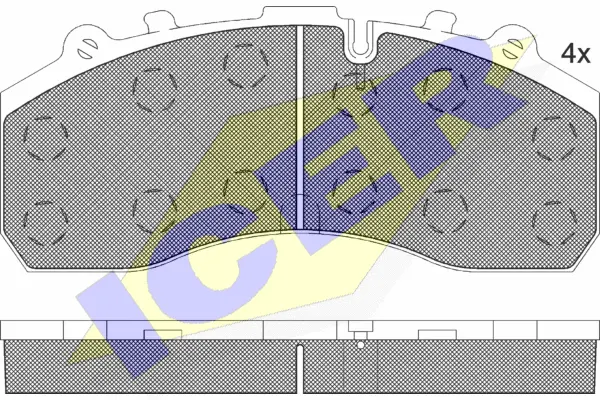 151195 ICER Комплект тормозных колодок, дисковый тормоз (фото 1)