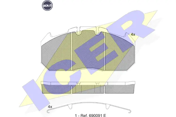 151405 G ICER Комплект тормозных колодок, дисковый тормоз (фото 1)