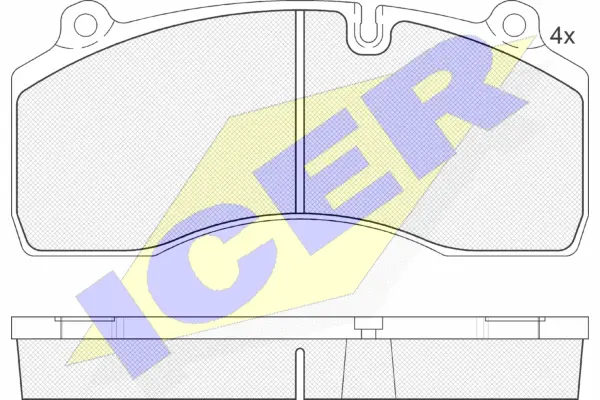 151977 ICER Комплект тормозных колодок, дисковый тормоз (фото 1)