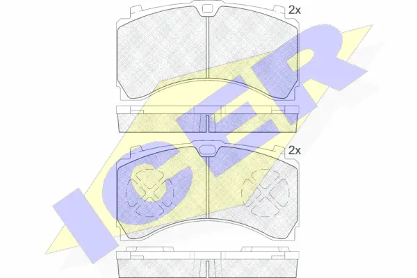 152123 ICER Комплект тормозных колодок, дисковый тормоз (фото 1)