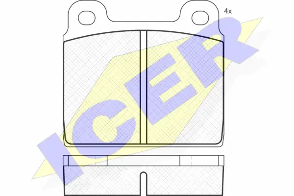 180011 ICER Комплект тормозных колодок, дисковый тормоз (фото 1)