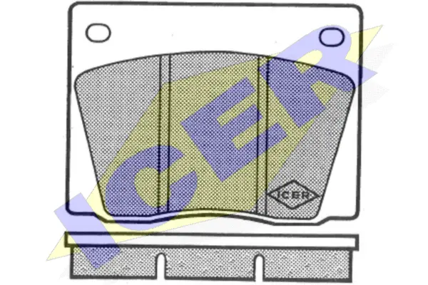 180013 ICER Комплект тормозных колодок, дисковый тормоз (фото 1)