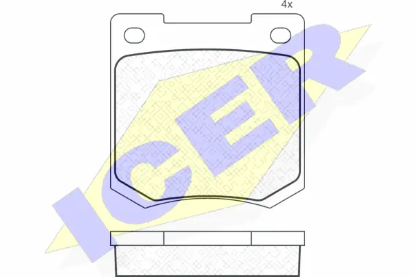 180044 ICER Комплект тормозных колодок, дисковый тормоз (фото 1)