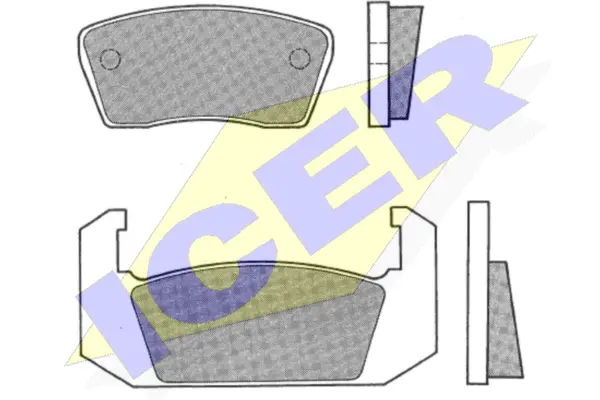 180047 ICER Комплект тормозных колодок, дисковый тормоз (фото 1)