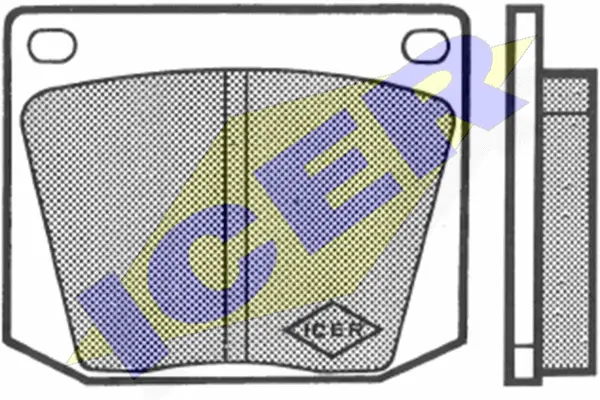 180080 ICER Комплект тормозных колодок, дисковый тормоз (фото 1)