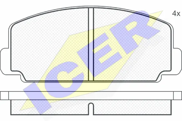 180107 ICER Комплект тормозных колодок, дисковый тормоз (фото 1)