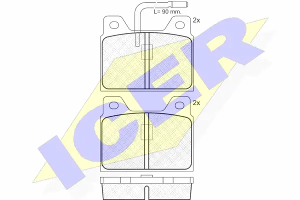 180127 ICER Комплект тормозных колодок, дисковый тормоз (фото 1)