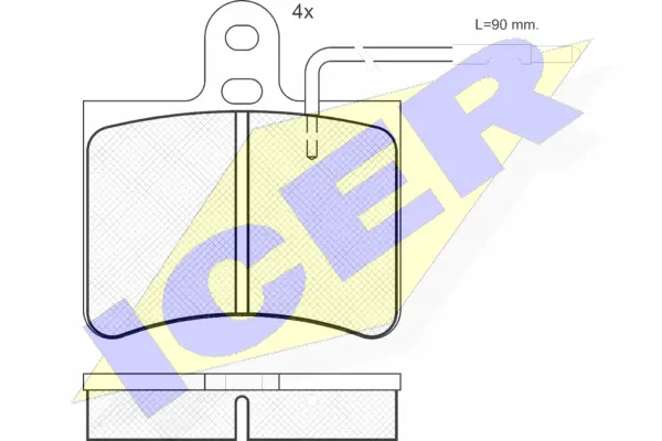 180136 ICER Комплект тормозных колодок, дисковый тормоз (фото 1)