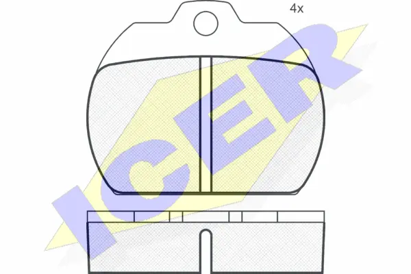 180161 ICER Комплект тормозных колодок, дисковый тормоз (фото 1)