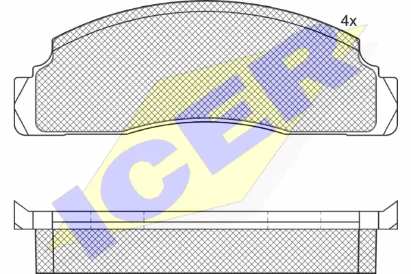180183 ICER Комплект тормозных колодок, дисковый тормоз (фото 1)